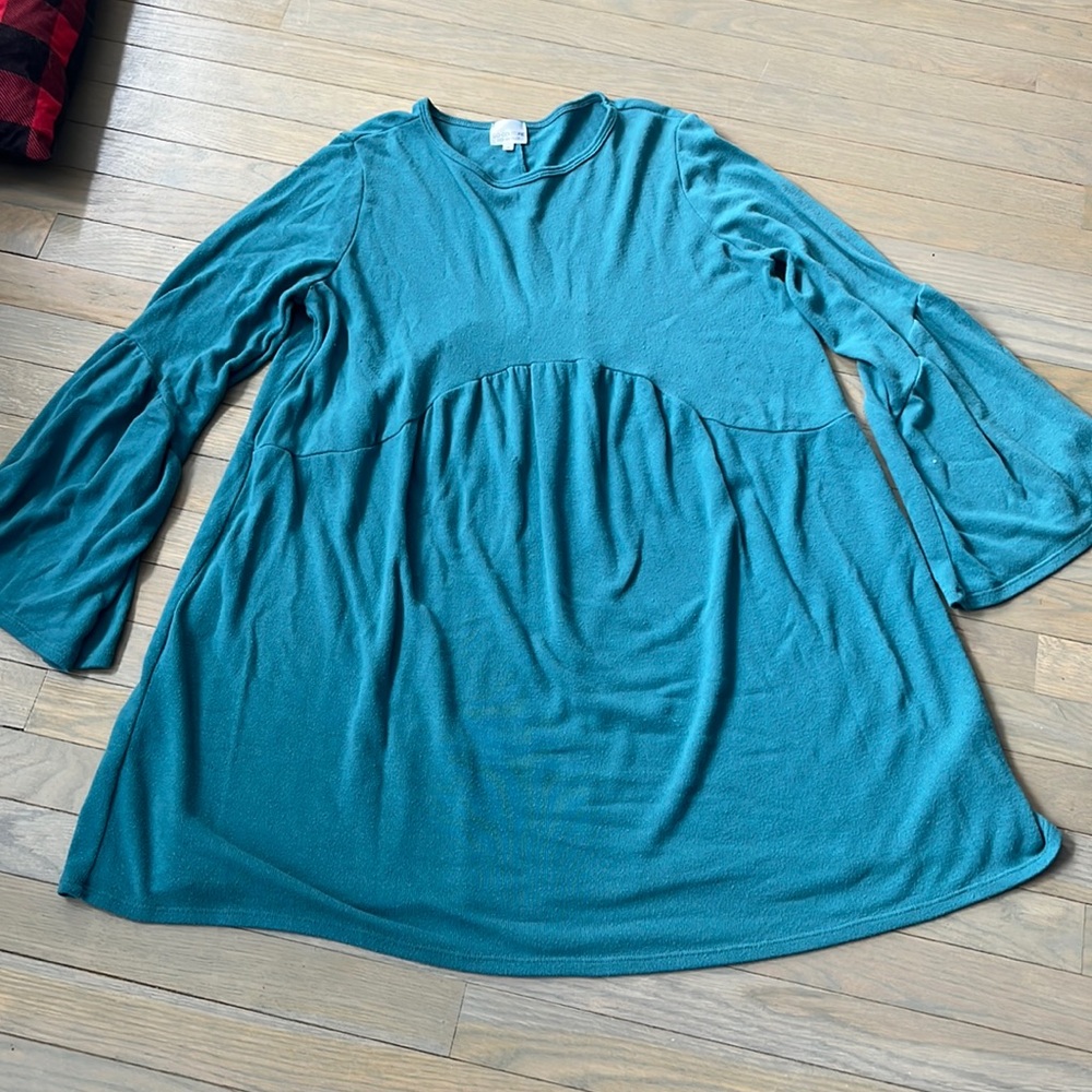 XL Go Couture Los Angeles Blue Velvet Dress